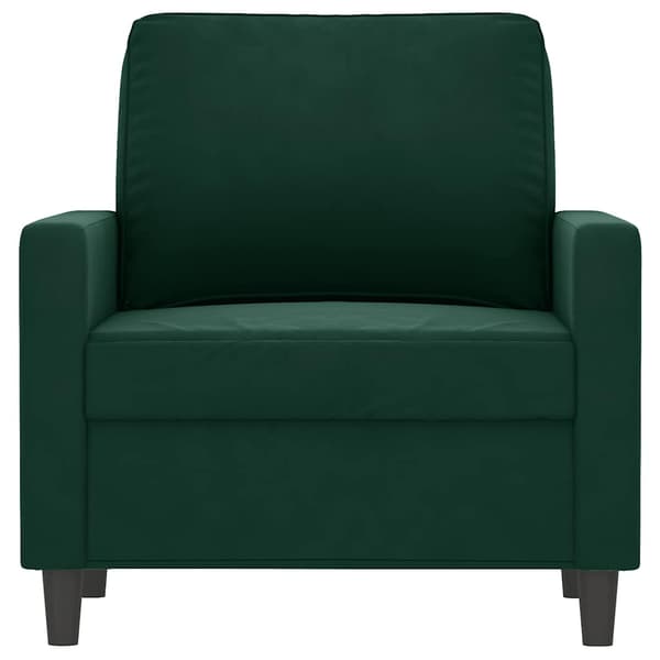 Fåtölj mörkgrön 60 cm sammet