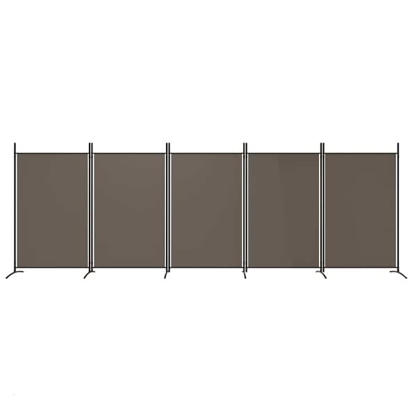 Rumsavdelare 5 paneler antracit 433x180 cm tyg
