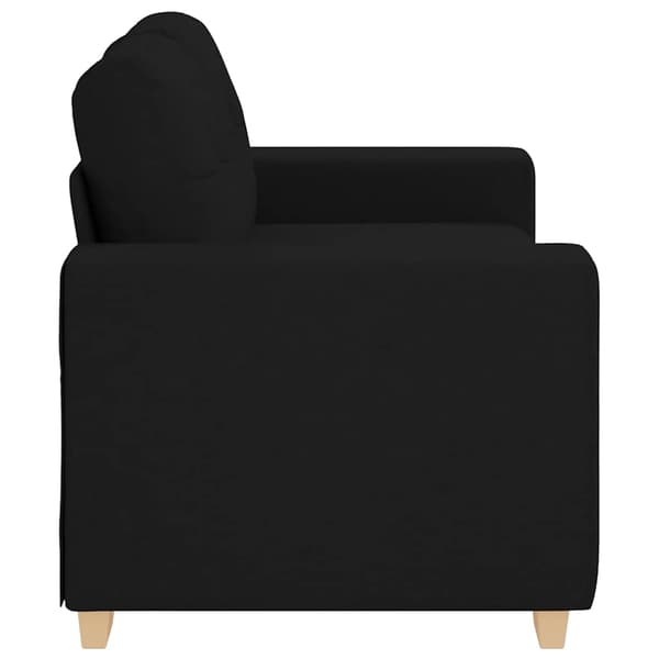 Loveseat soffa svart 160x77x82 cm tyg