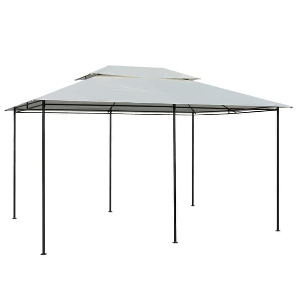 Paviljong med draperier 4x3 m vit