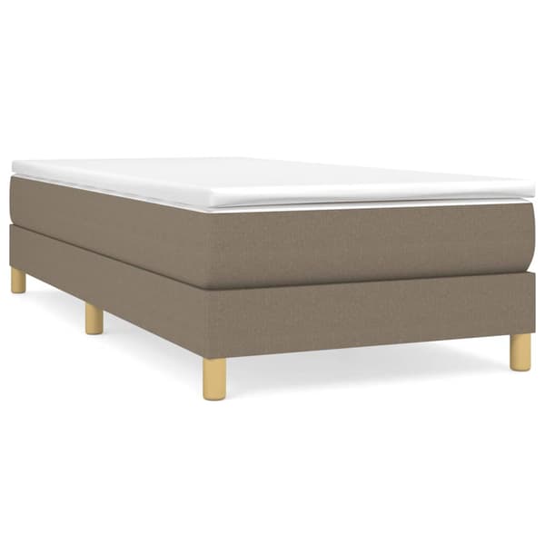 Boxspring-sängram Taupe 90x190 cm tyg