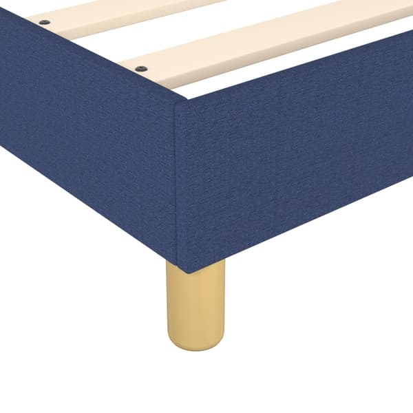 Boxspring-sängram blå 140x190 cm tyg