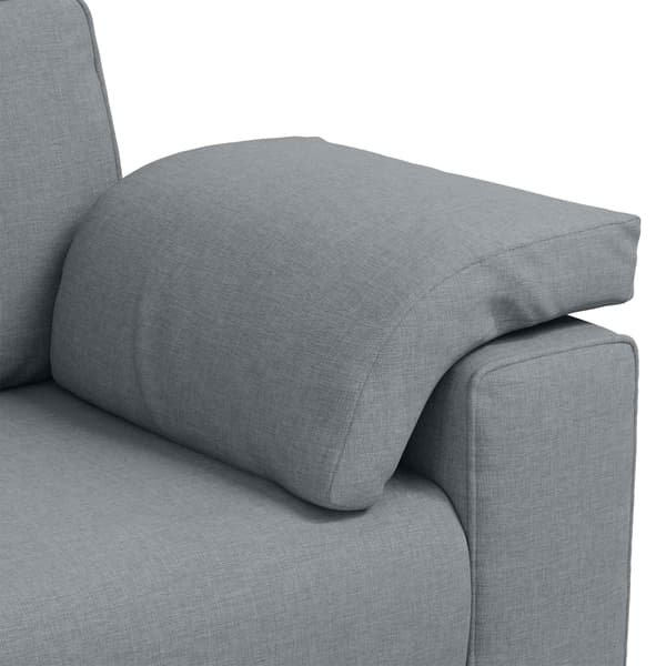 3-Sits soffa Ljusgrå 220 cm tyg