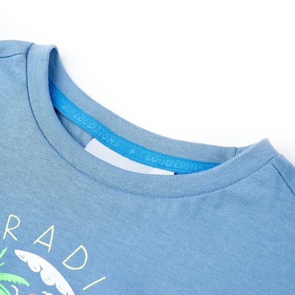 T-shirt för barn mellanblå 116