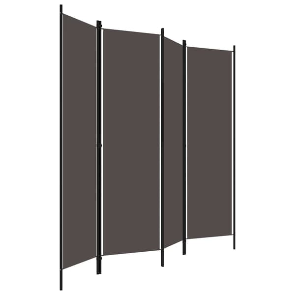 Rumsavdelare 4 paneler antracit 200x180 cm