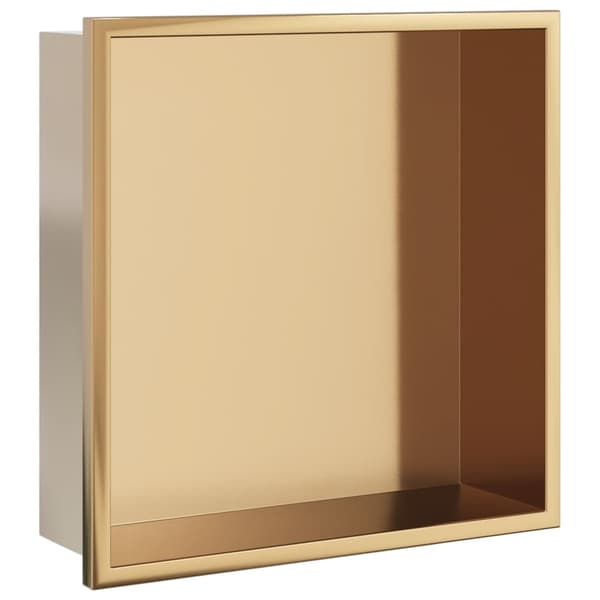 Duschnisch borstad guld 32x32x9 cm rostfritt stål