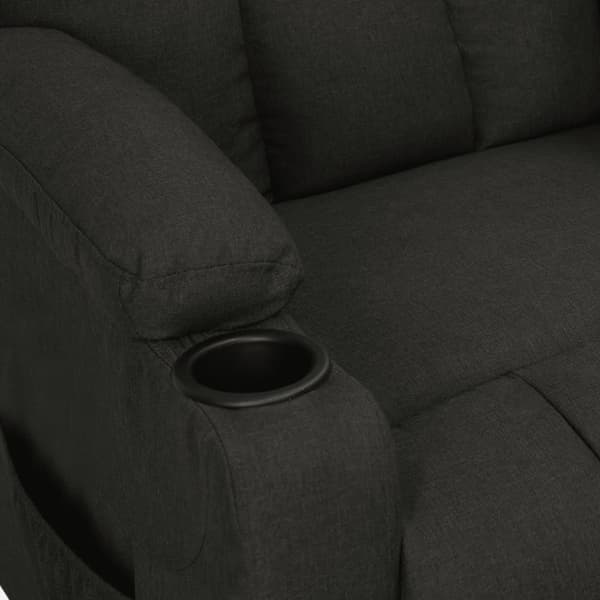 Reclinerfåtölj svart tyg