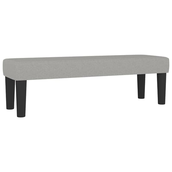 Ramsäng med madrass ljusgrå 140x190 cm tyg