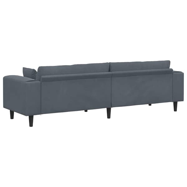 Soffa Mörkgrå 250 x 77 x 76 cm Sammet