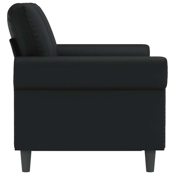 2-sitssoffa svart 120 cm konstläder