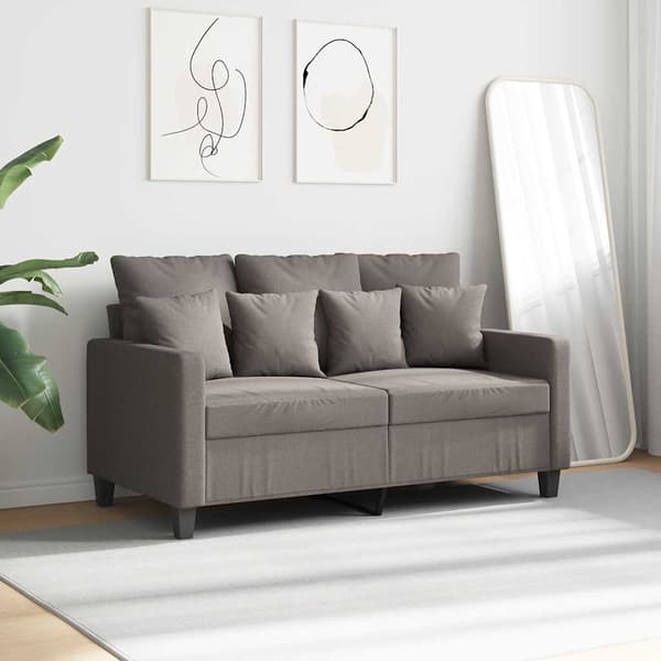 2-sitssoffa taupe 120 cm tyg