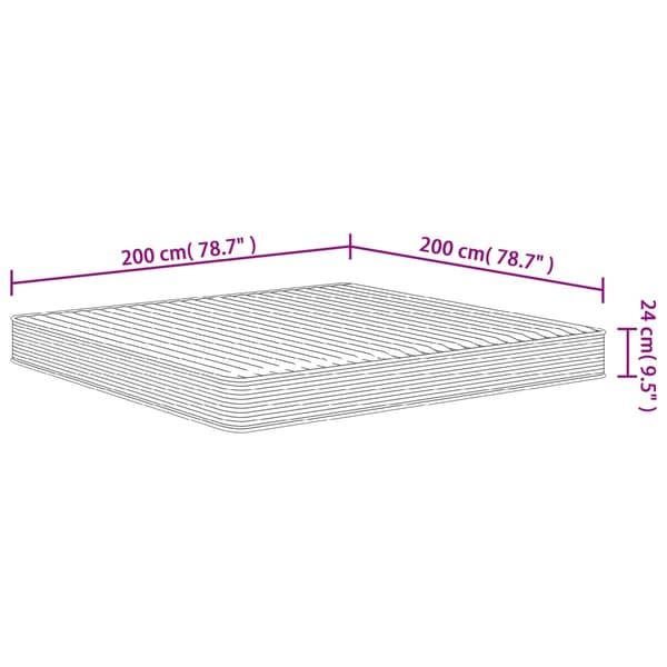 Skummadrass medium mjuk 200x200 cm