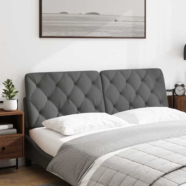Headboard Cushion Dark Grey 160 cm Fabric