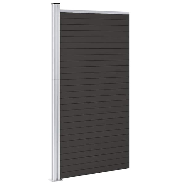 Staketpanel WPC 95x186 cm svart
