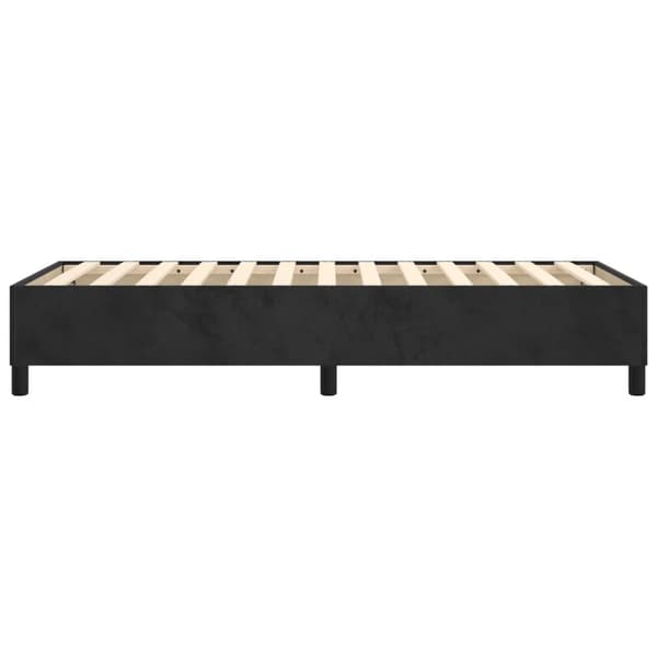 Boxspring-sängram svart 100x200 cm sammet