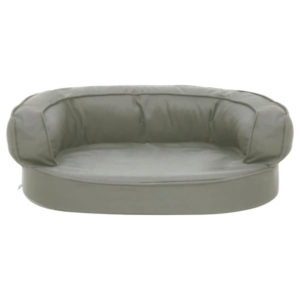Ergonomisk hundmadrass 60x42 cm linnelook grå