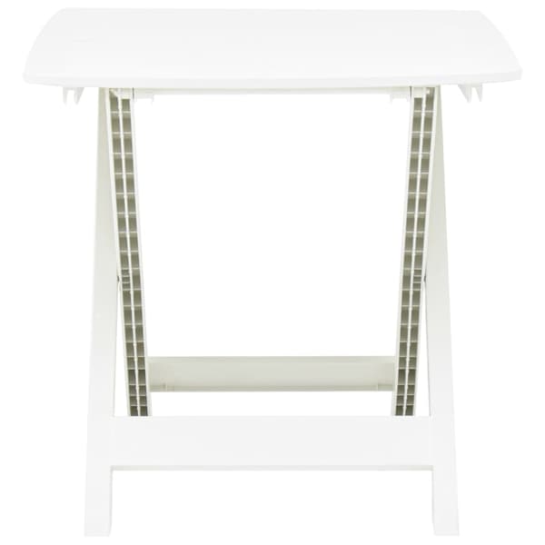 Hopfällbart trädgårdsbord vit 79x72x70 cm plast