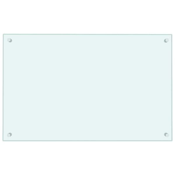 Stänkskydd 2 st vit 80x50 cm härdat glas