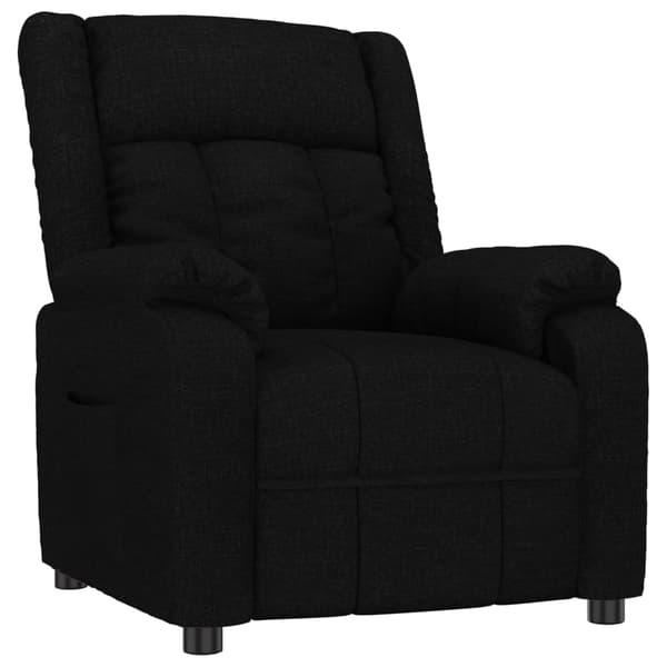 Reclinerfåtölj svart tyg