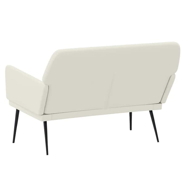 Bänk gräddvit 108x79x79 cm sammet
