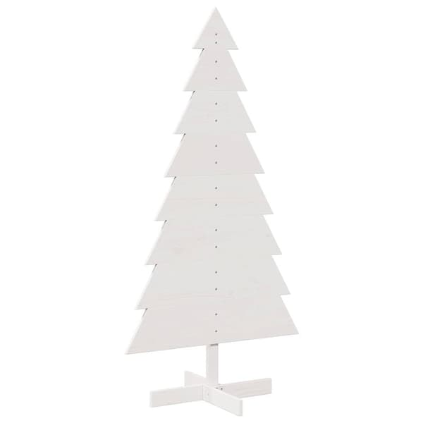 Julgran trä vit 150 cm massiv furu