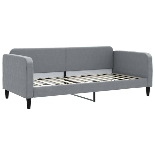 Dagbädd utdragbar ljusgrå 90x200 cm tyg
