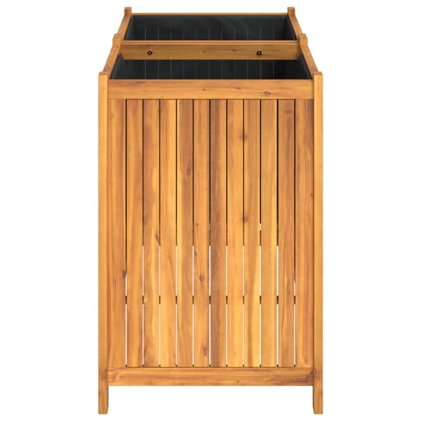 Odlingslåda med foder 100x50x75 cm massivt akaciaträ