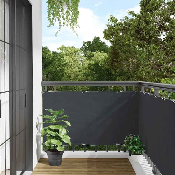 Insynsskydd för balkong antracit 600x120 cm PVC