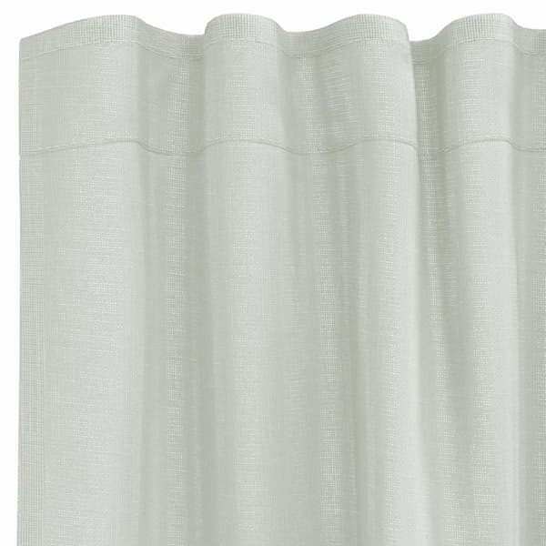 Voile gardiner med stångfickor 2 st ljusgrå
