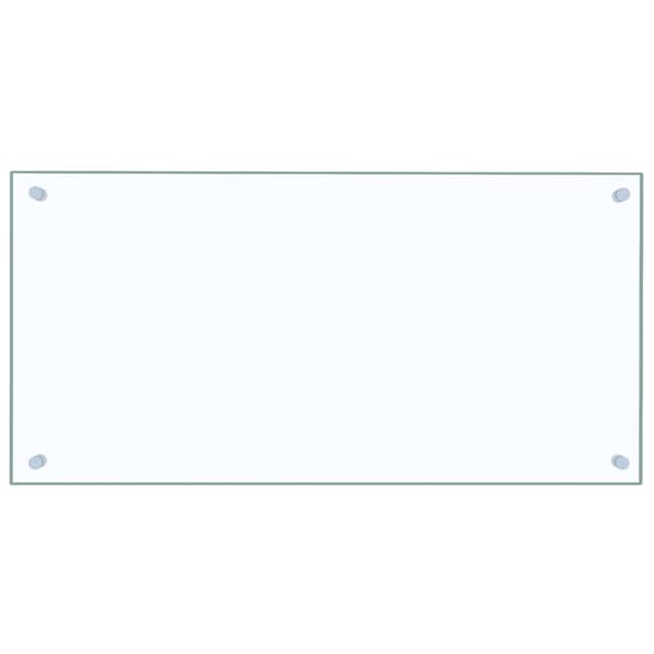 Stänkskydd 2 st transparent 80x40 cm härdat glas