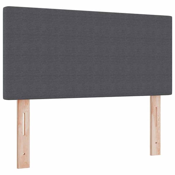 Huvudgavel Mörkgrå 80 cm Kordread tyg