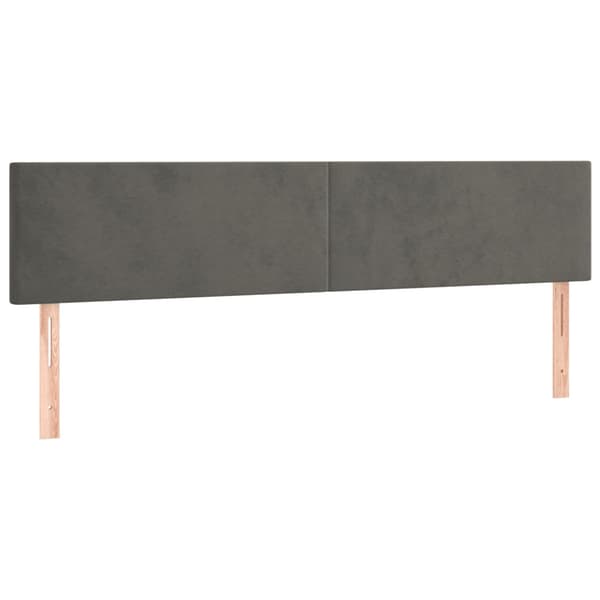 Ramsäng med madrass mörkgrå 200x200 cm sammet
