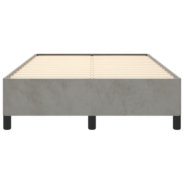 Sängram utan madrass ljusgrå 120x200 cm sammet
