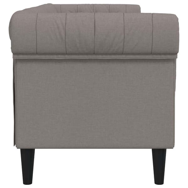 Chesterfieldsoffa 3-sits taupe tyg