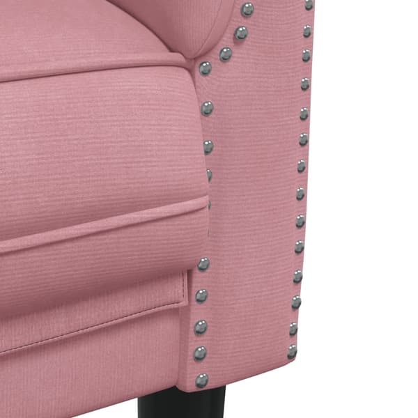 Soffa 2-sits rosa sammet