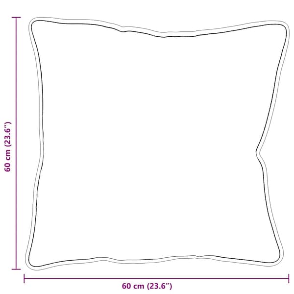 Kudde med kudde 2 pcs Vit 60 x 60 x 20 cm Bomull och Polyester