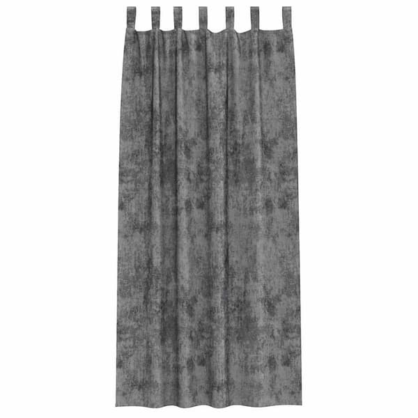 Sammetsgardiner 2 st Grå 245 x 140 cm Sammet