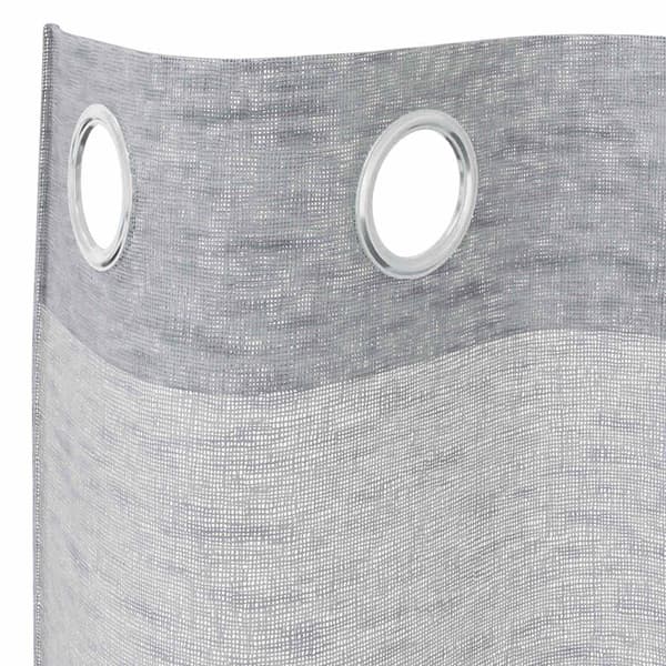 Voile Gardin 2 st Mörkgrå 245 x 140 cm Polyester