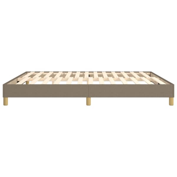 Boxspring-sängram taupe 160x200 cm tyg