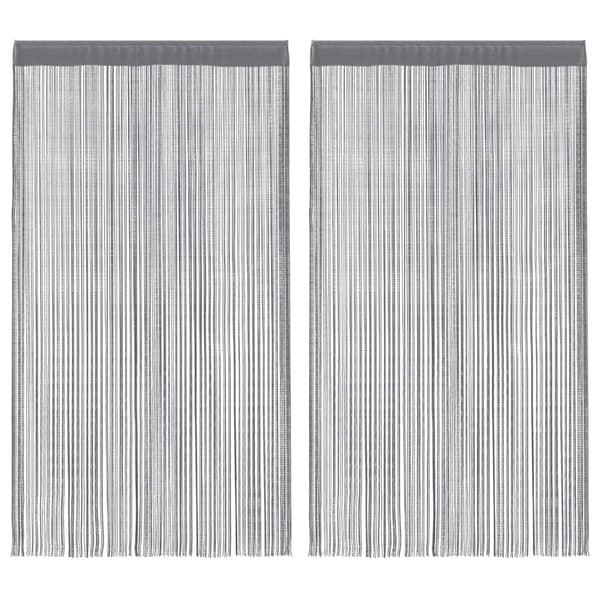 Snörgardiner 2 st antracit 140x250 cm
