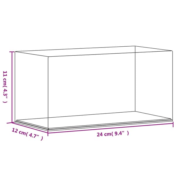 Akryllåda transparent 24x12x11 cm