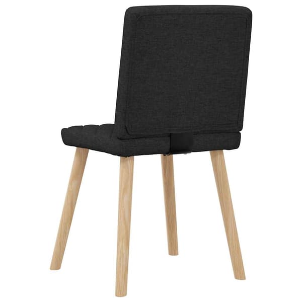 Matstolar 4 st svart tyg