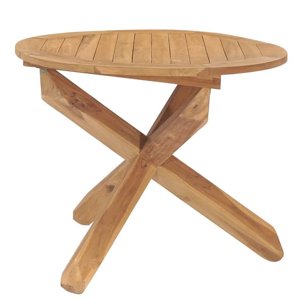 Trädgårdsbord Ø90x75 cm massiv teak