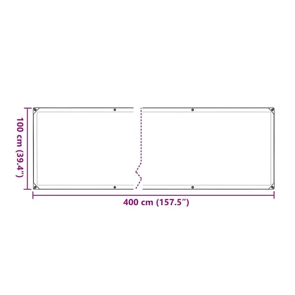 Växtskydd med öljetter 1x4 m polyeten