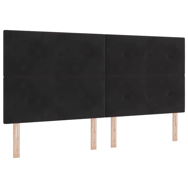 Huvudgavel Svart 200 cm Sammet