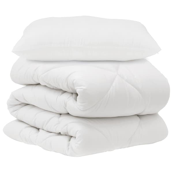 Täckeset med kudde 2 pcs Vit Mikrofiber