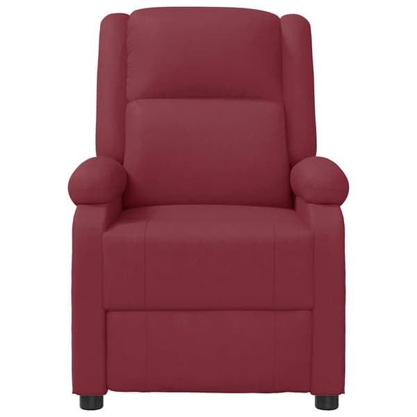 Reclinerfåtölj vinröd konstläder