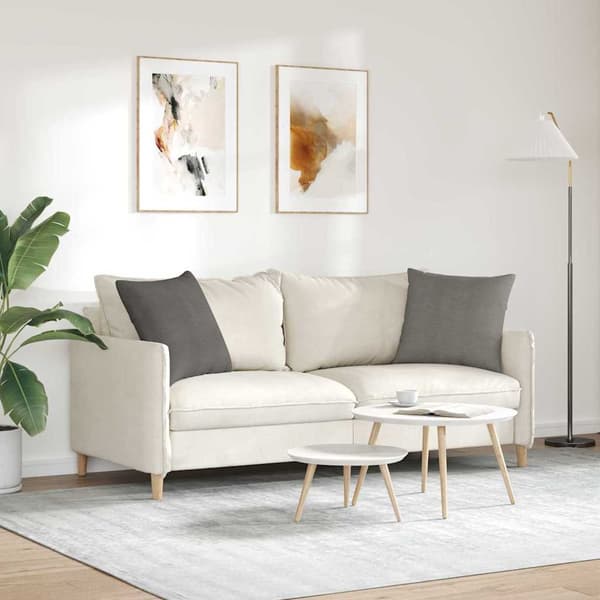 Sofakuddar 2 pcs Ljusgrå 50 x 50 cm Kordread tyg