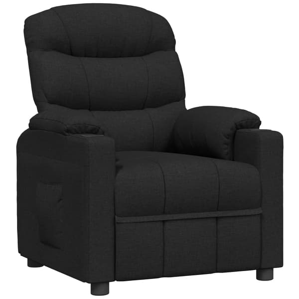 Reclinerfåtölj svart tyg