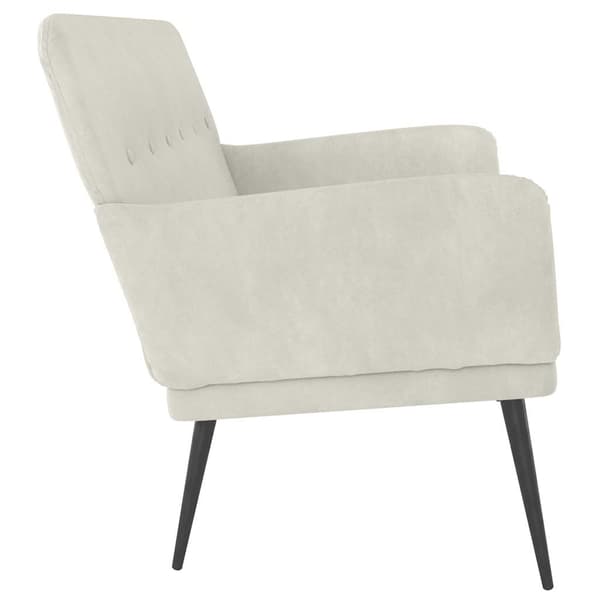Bänk gräddvit 108x79x79 cm sammet